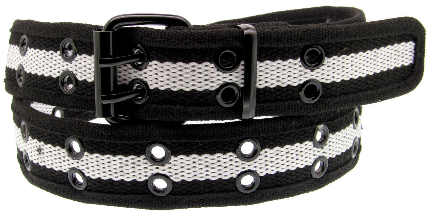 2 hole Fabric grommet Belts Dozen Pack (25 colors)