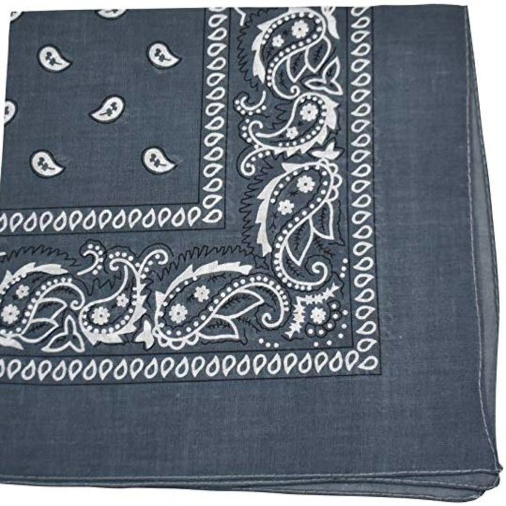 Paisley Cotton Bandana 27X27 (Dozen Pack)