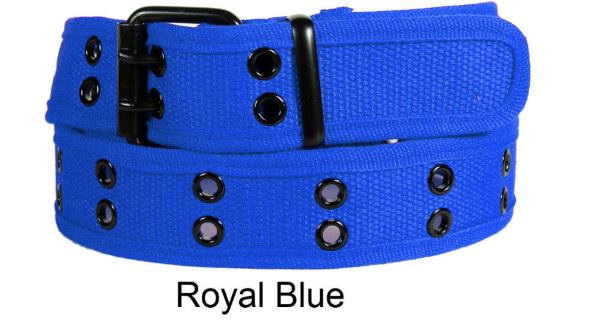 2 hole Fabric grommet Belts Dozen Pack (25 colors)