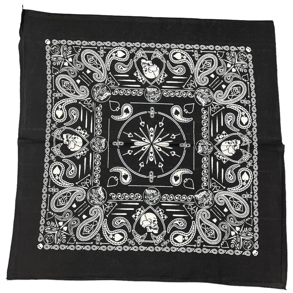 Biker Skull Design Bandanas Dozen Pack 22X22 (9 Styles)