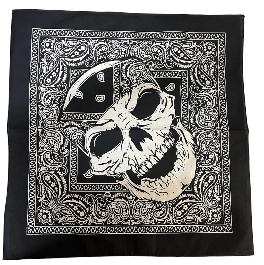 Biker Skull Design Bandanas Dozen Pack 22X22 (9 Styles)