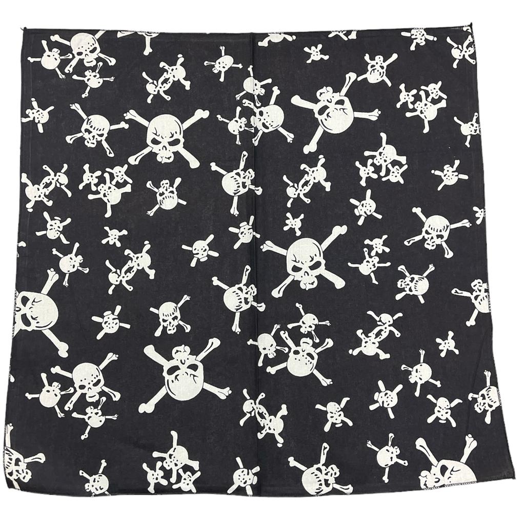 Biker Skull Design Bandanas Dozen Pack 22X22 (9 Styles)